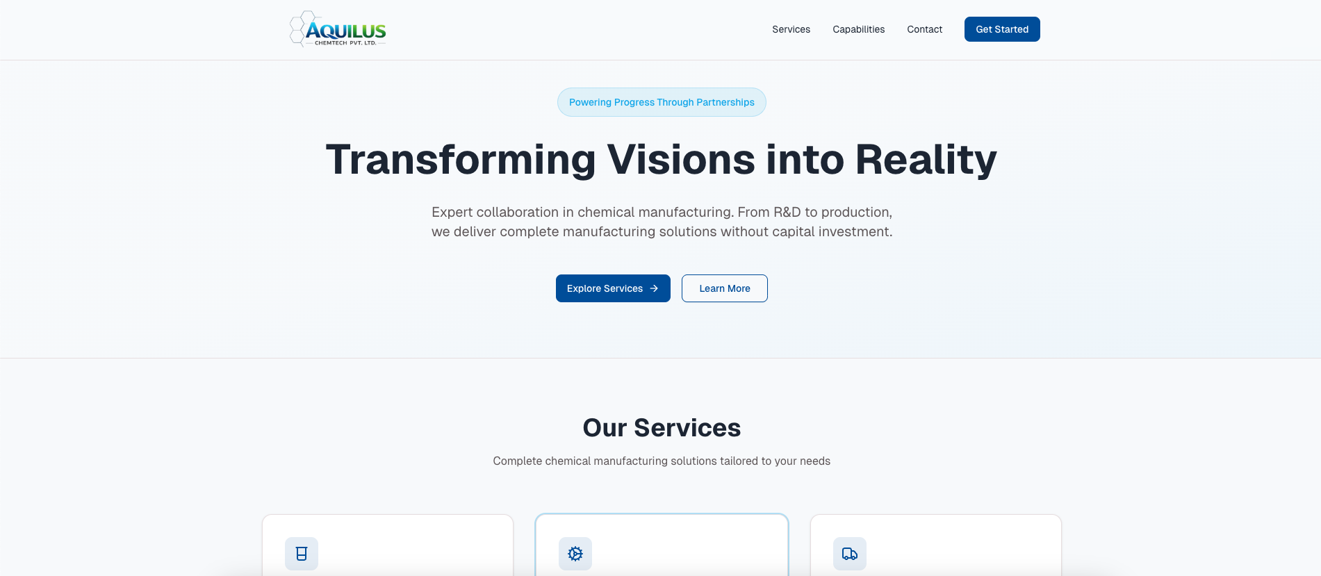 Aquilus Chemtech Pvt Ltd. Home Page